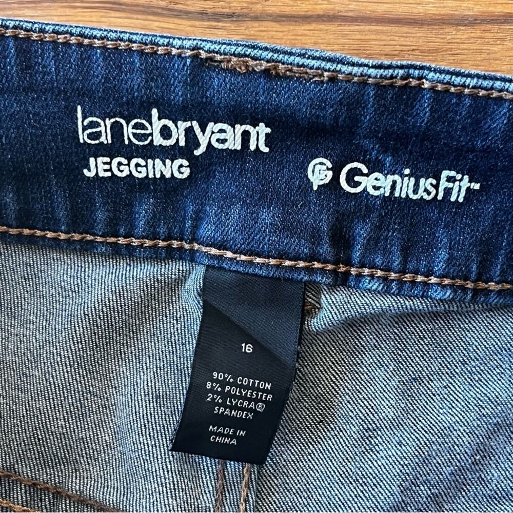 Lane Bryant Genius Fit Jeggings dark wash denim JeanS womens size 16 - Picture 2 of 10
